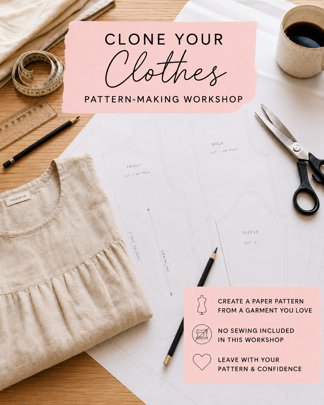 Clone your clothes Workshop | Friday August 7th | 10-2pm